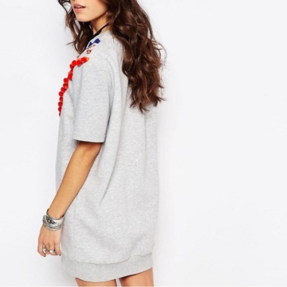 ASOS | NWOT “Reclaimed Vintage” Short Sleeve Sweat Dress - Picture 3 of 10